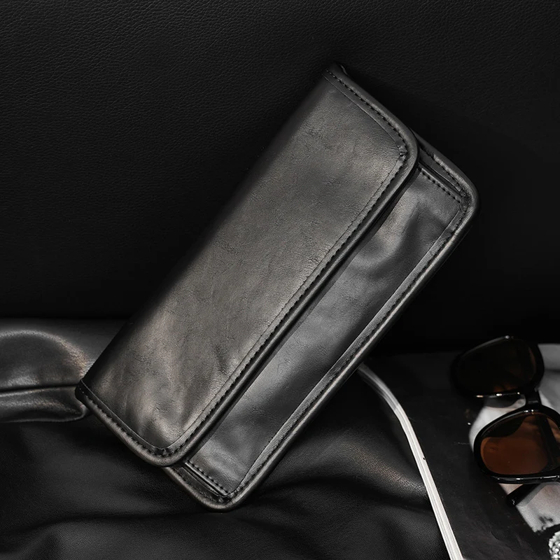 

Мужской кожаный кошелек с карманами для телефона и монет, повседневный однотонный кошелек унисекс высокого качества, деловые Модные Качественные клатчи, кошельки для путешествий