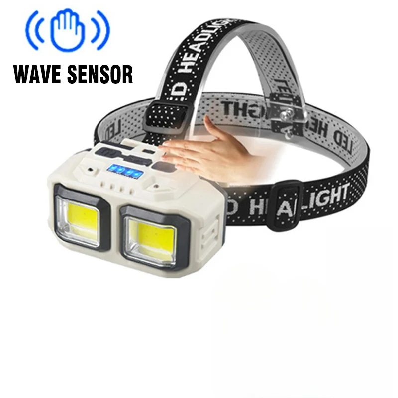 

Налобный фонарь COB 2в1 белый+красный 816S USB rechargeable