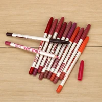 12pcs multi function lipliner pencils long lasting waterproof lip eye brow cosmetics colorful lip liner pens professional makeup