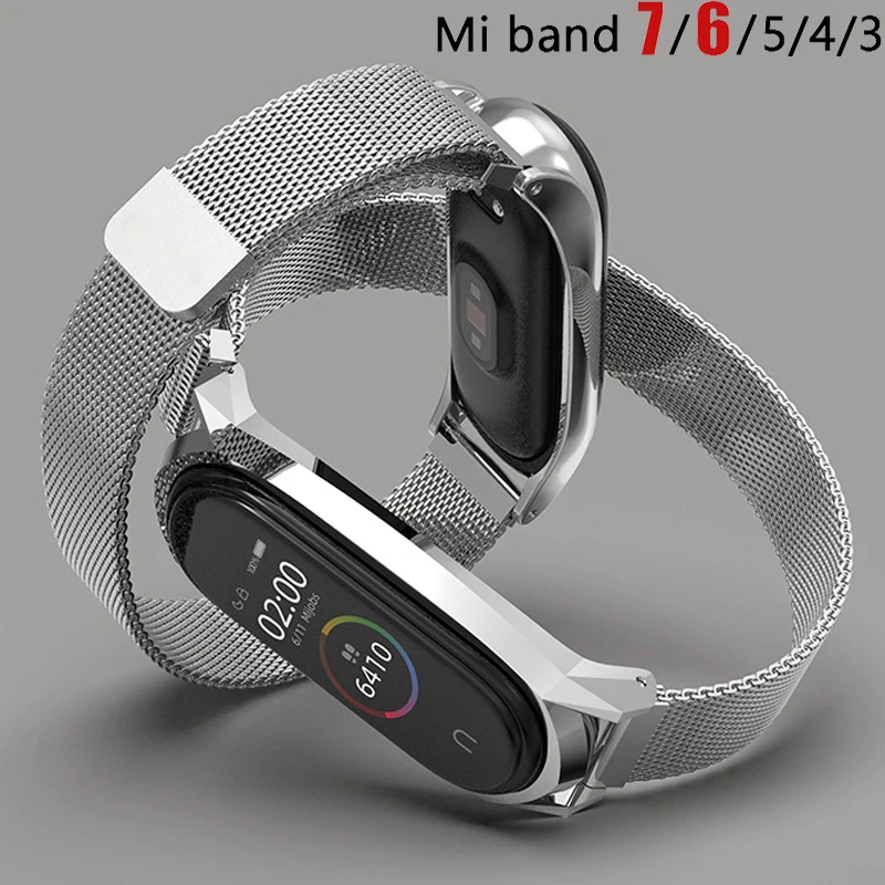 

Миланская петля для Xiaomi Mi Band 7 браслет из нержавеющей стали metel Correa Miband band6 band4 для Xiaomi mi band 3 4 5 6 7