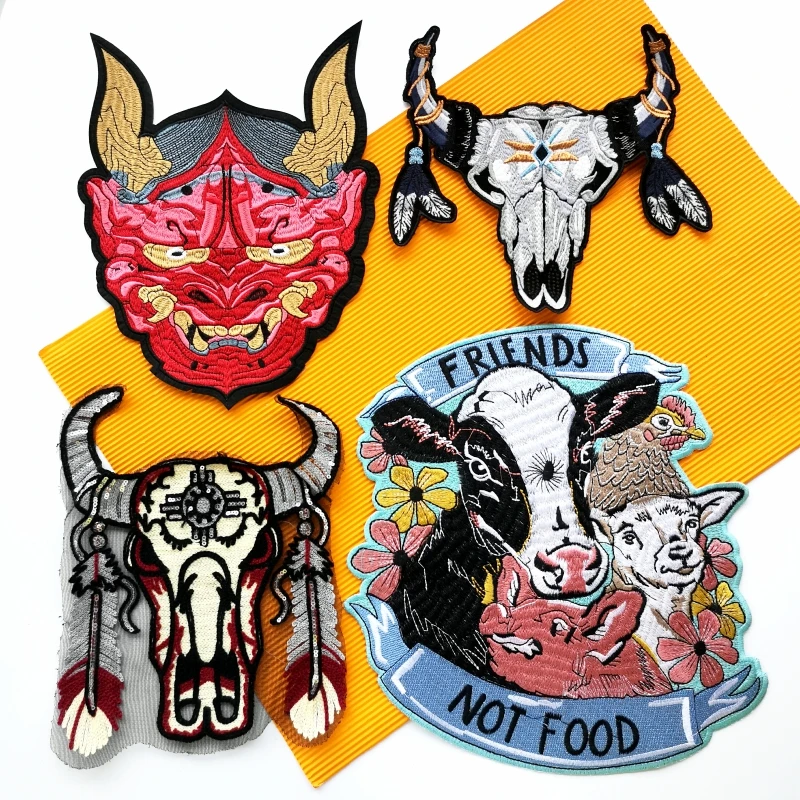 

embroidery cool cow patch,cows badges animals appliques cartoon patch WF2281011