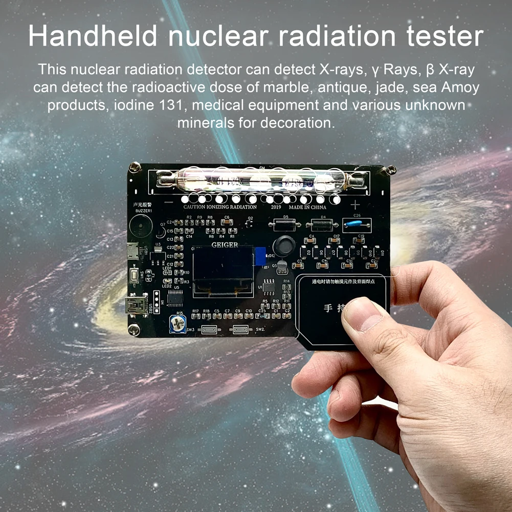 

Portable Simple Assembled DIY Geiger Counter Kit Module Nuclear Radiation Detector X-rays γ-rays β-rays Iodine 131 Detecting