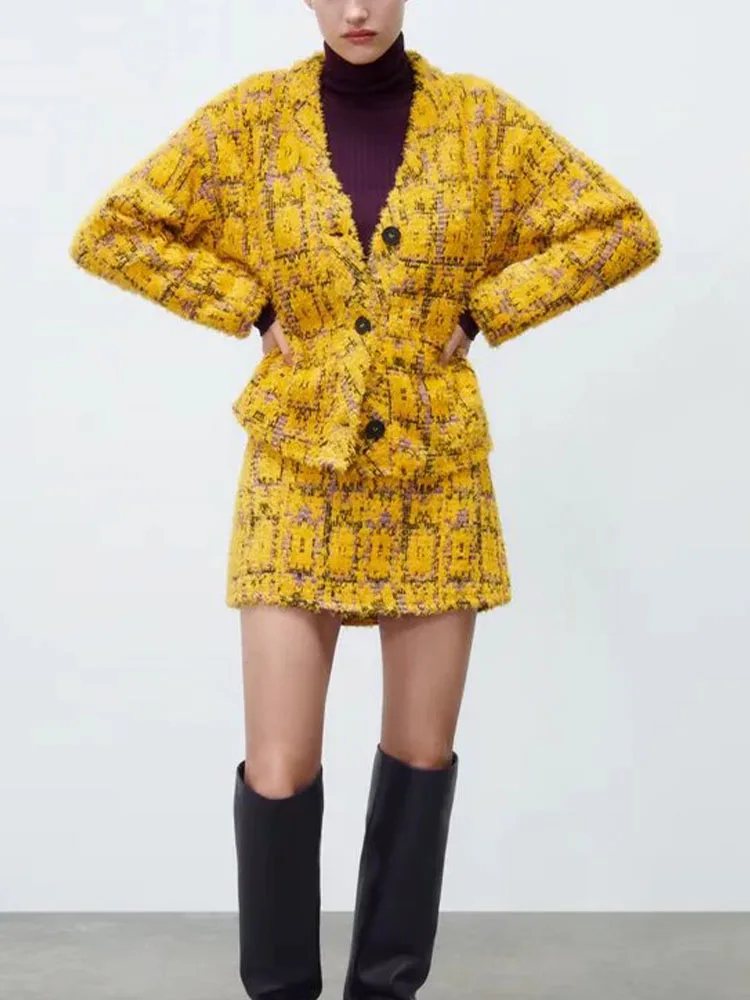 

Women 2022 spring New Fashion printed jacquard knitting Cardigan Sweater Vintage Long Sleeve Female Outerwear Chic Tops