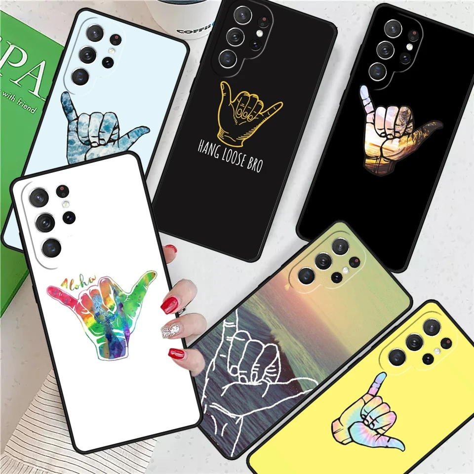 Чехол Shaka для Samsung Galaxy S24 Ultra S21 S22 S8 S9 S10 5G Note 10 20 Plus FE S23