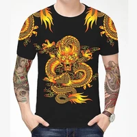 summer hipster men t shirt 3d tattoo dragon printed harajuku short sleeve t shirts unisex casual tops