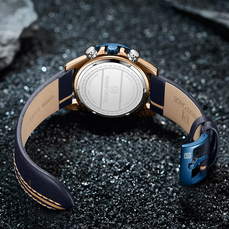 Часы NAVIFORCE Мужские кварцевые с хронографом модные деловые спортивные