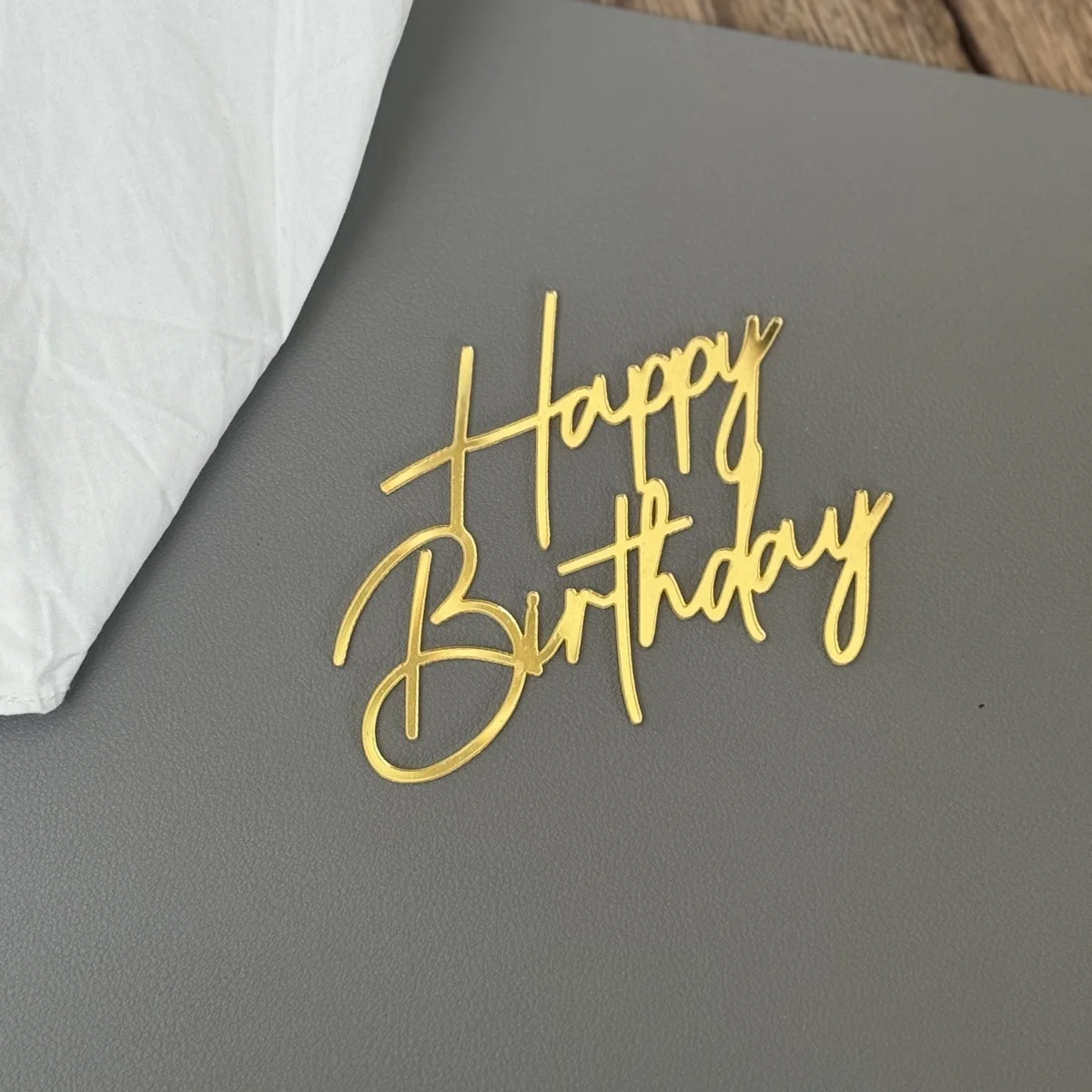 

Золотые акриловые топперы для торта