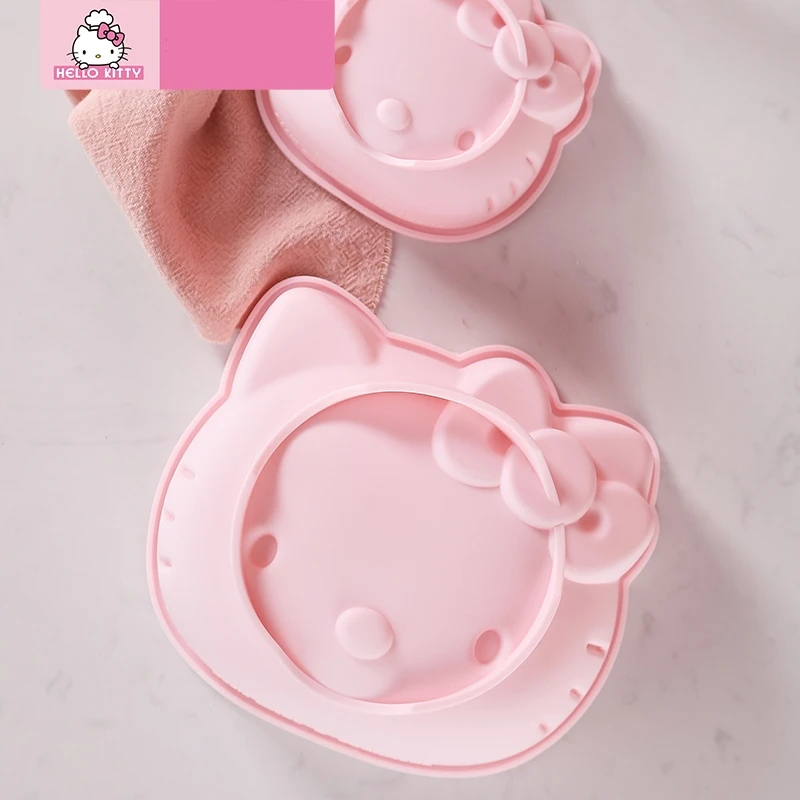

Hello Kitty Kawaii Sanrio Mould Anime Food-Grade Aluminum Silastic Non-Stick Bread Pudding Cake Diy Household Bakeware Girl Gift