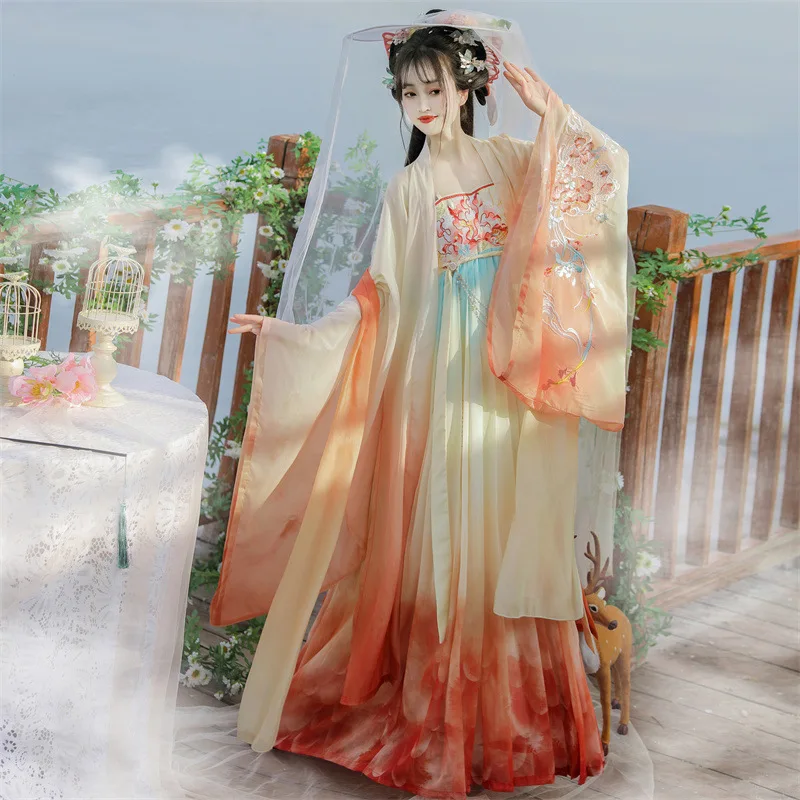 Оригинальное платье Khov Hanfu для женщин новинка 2024 весна-лето рубашка Tang Xianqi с