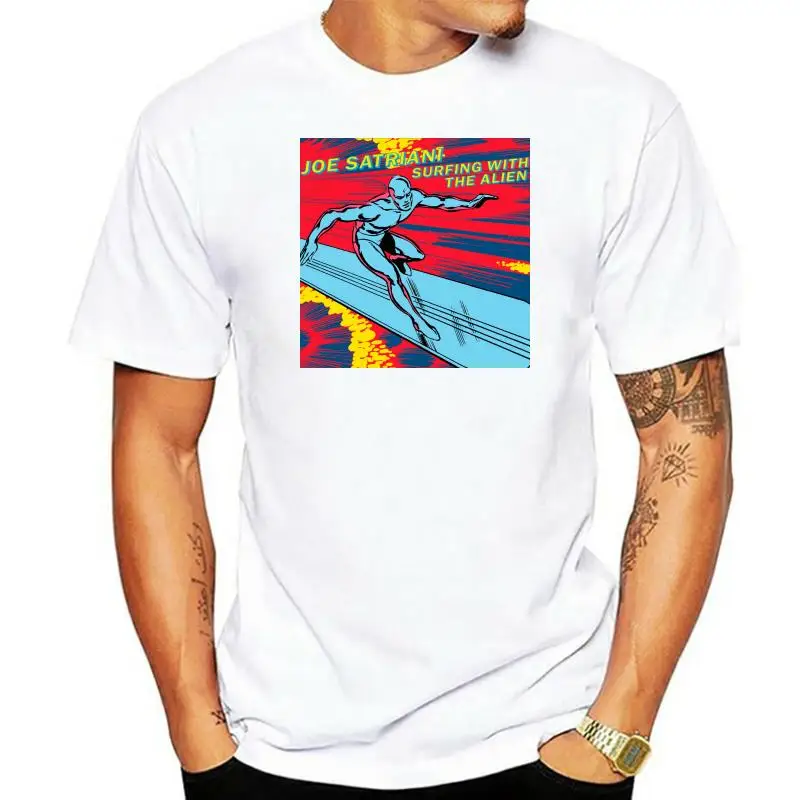 

Joe Satriani *Surfer with The Alien Rock Legend Men's Black T-shirt Size S-3XL New Fashion Men'S T Shirt Man/Boy T-Shirt