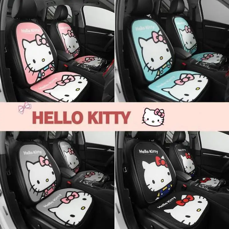 

Hello Kitty Seat Cushion Four Seasons Floor Mat Anime Cartoon Girl Three Piece Suit Student Car Convenient Decor Ornaments Gift