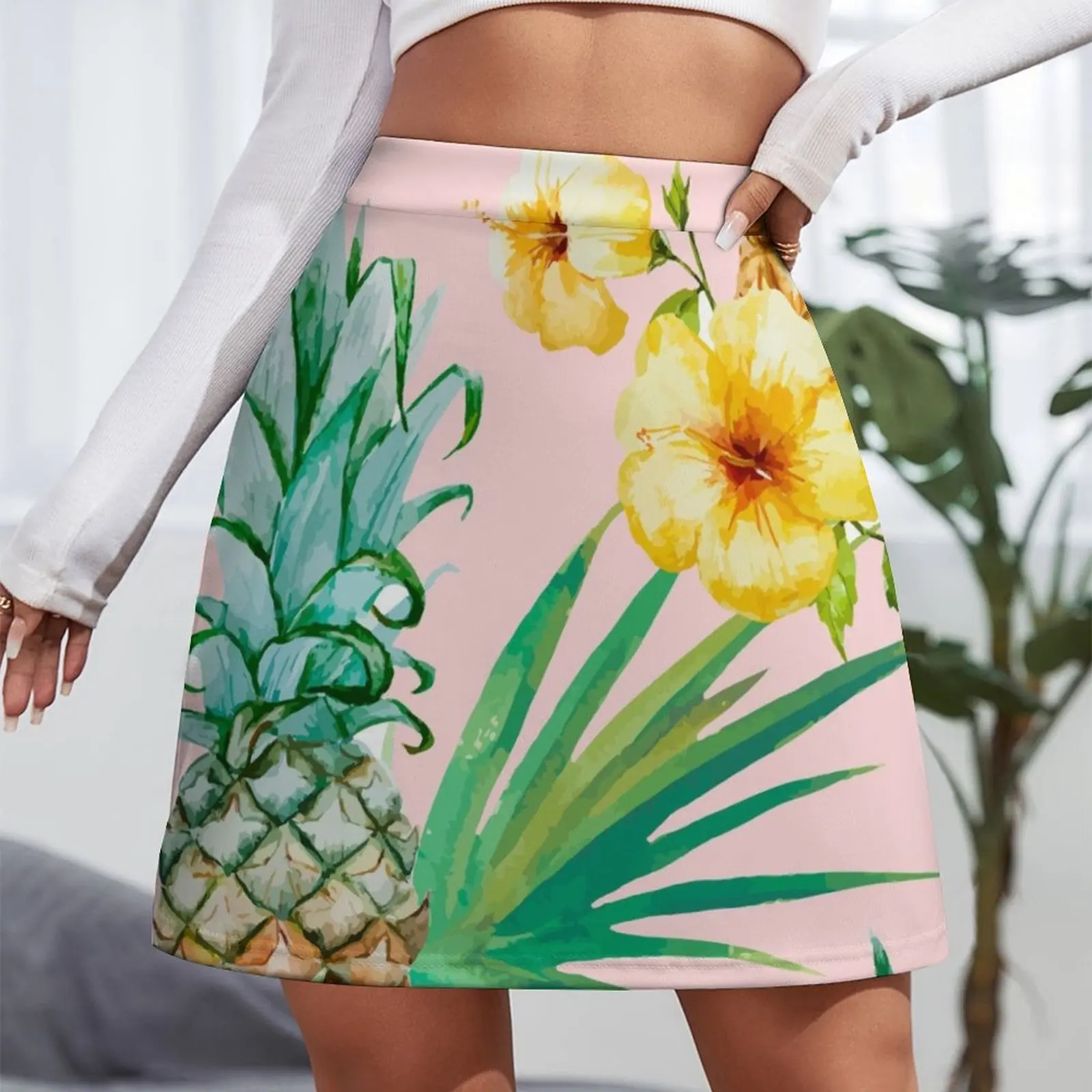 Гавайи винтажные тропические ботанические джунгли цветочные акварельные румяна