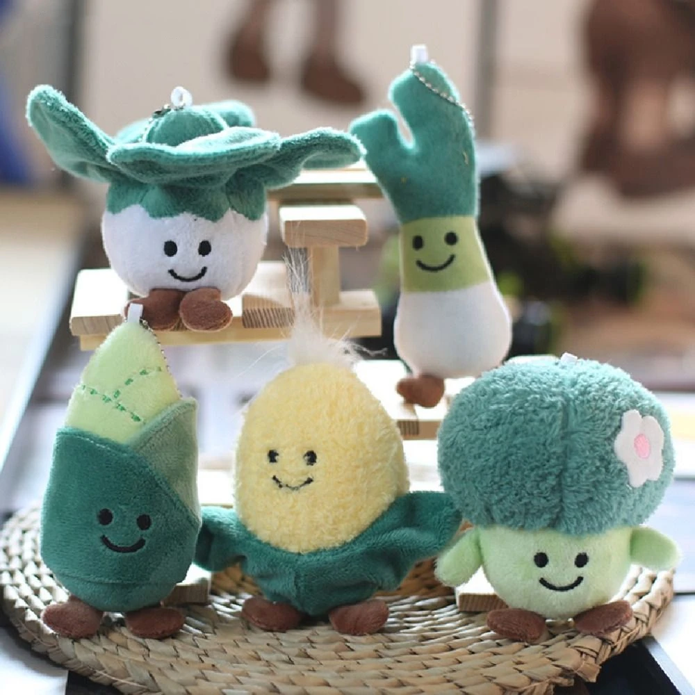 Kawaii забавные растения плюшевая кукла брелок гребешок овощи мягкие игрушки