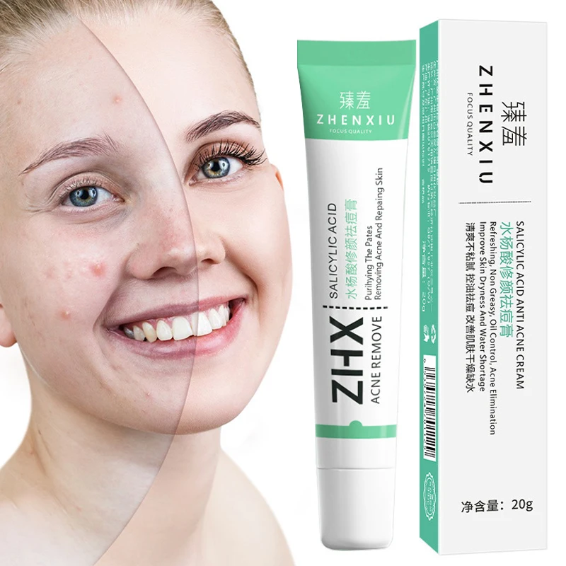 

Anti Acne Cream Powerful Repair Moisturizing Oil Control Remove Pimples Blackheads Shrink Pores Salicylic Acid Serum Skin Care