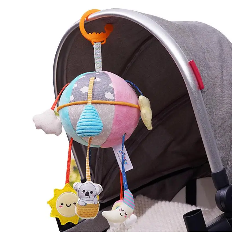 

Stroller Hang Toy With Wind Chimes High Contrast Toys For Newborn Toy Cartoon Animal Stuffed Rattle Toys Bed Crib Car Seat Toys