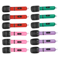 12pcs artificial inflatable microphone kids funny inflatable microphone random color