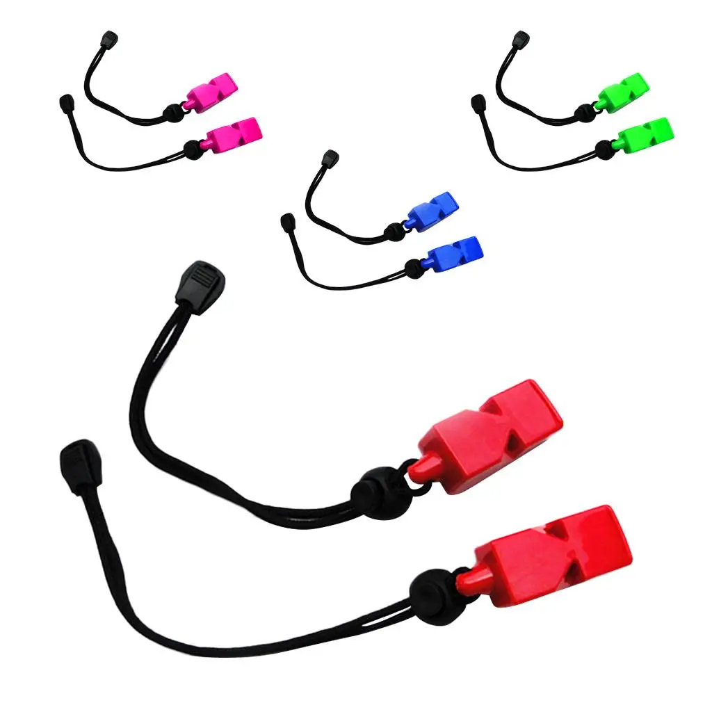 

Pack of 2 Pieces Safety Whistles with Adjustable Strap for Kayaking Boating Scuba Diving Camping Trekking