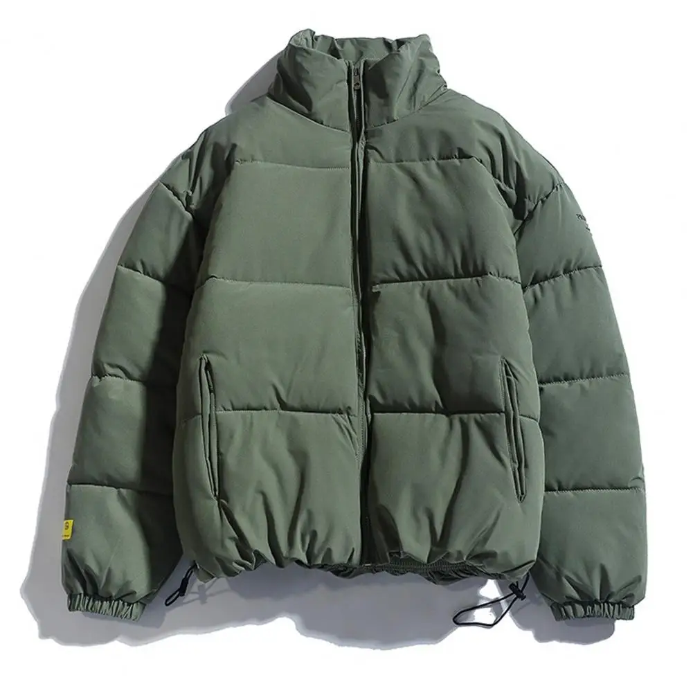 Winter New Men Solid Color Parkas Quality Brand Men's Stand Collar Warm Thick Jacket Male Fashion Casual Parka Coat