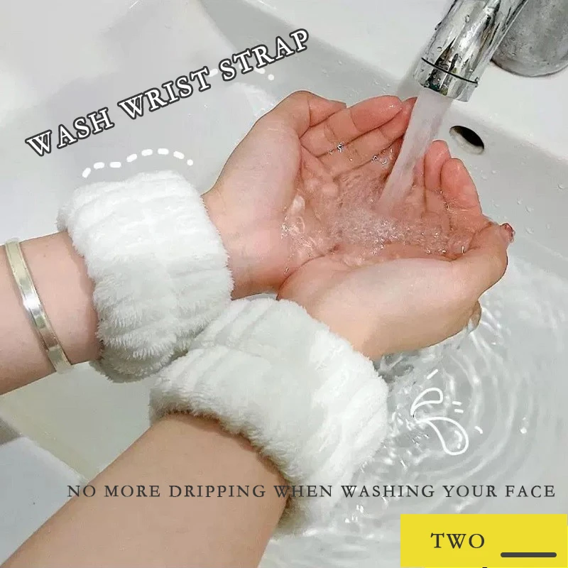 

Wrist Washing Belt Soft Microfiber Towel Wristbands For Washing Face Water Absorption Washing Prevent Wetness Wrist Washband