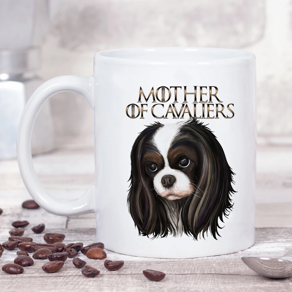 

Dog Lover Gift Mother of Cavaliers 350ml Ceramic Creative Coffee Mug Tea Milk Cup