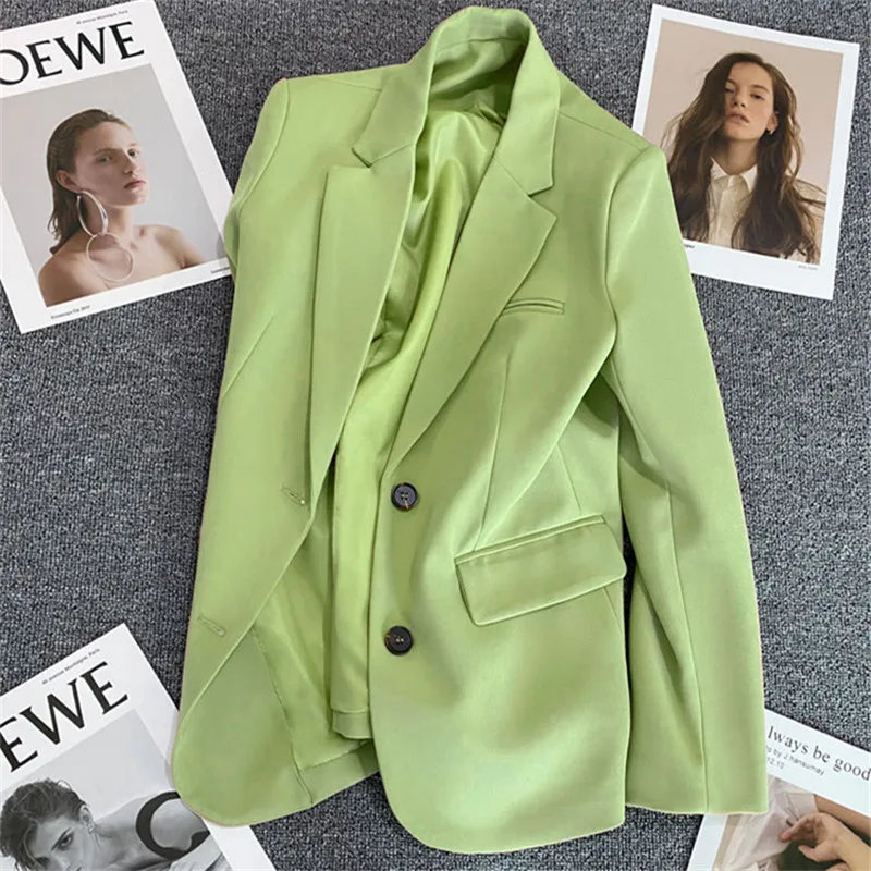 Blazer for Women New Loose Casual Spring and Autumn Solid Color Slim  Jacket Blazer Women