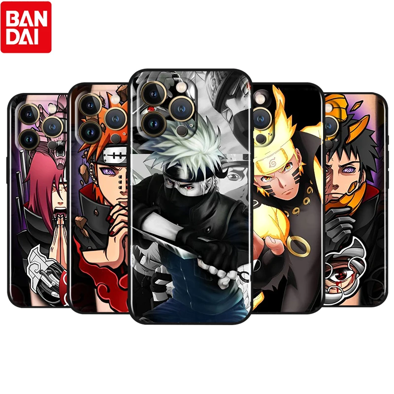

Hot Cool NARUTO Boy For Apple iPhone 13 12 11 Pro Max Mini XS Max X XR 6 7 8 Plus 5S SE2020 TPU Soft Silicone Black Phone Case