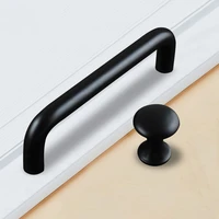solid 304 stainless steel kitchen drawer cabinet knobs handles for furniture simple wardrobe cabinet handles matte black
