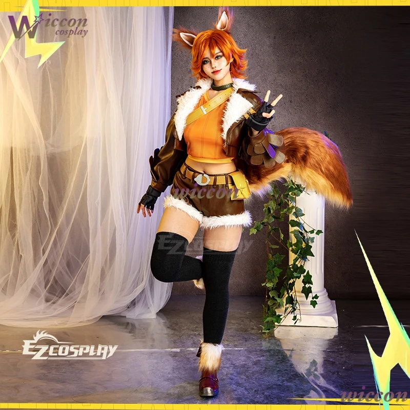 Костюм для косплея KospLAY MV Rivals Squirrel Girl Doreen Green: комплект из искусственной кожи с хвостом, ушками и париком для женщин, для Хэллоуина, карнавала, игровых мероприятий (art.: 3920dbcaedc92) - 3920dbcaedc92