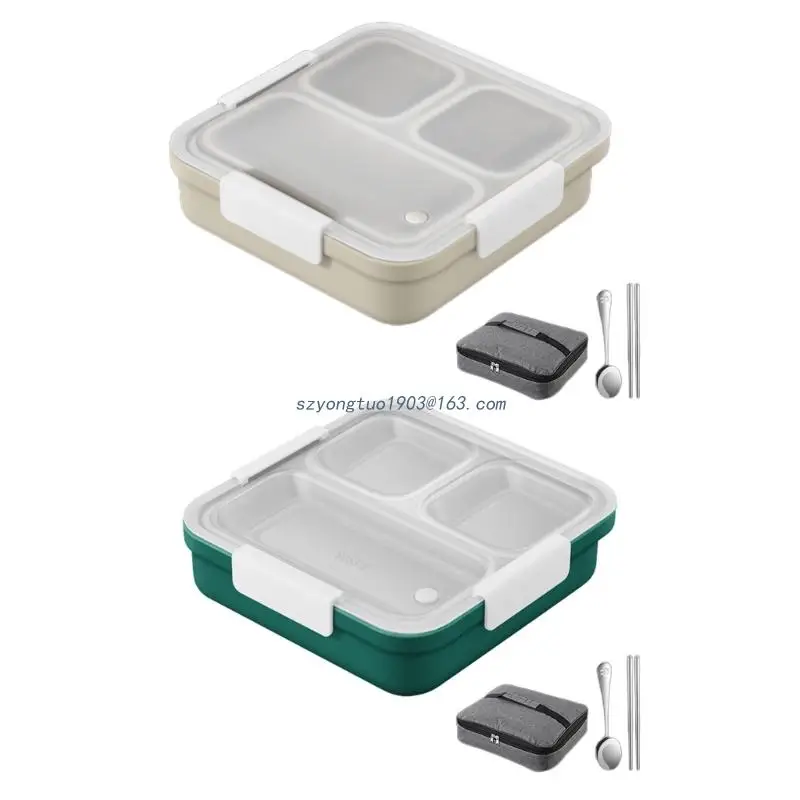 

Leak-Proof Bento Box Add Water Heated Lunch Box Storage Container with Compartment for School Student Office Worker