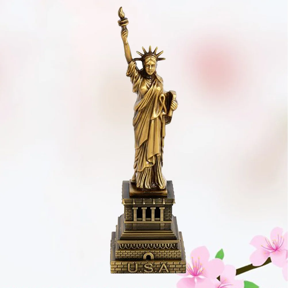 

3d Architecture Model Statue Liberty Sculpture House Decorations Home Usa Figurine Vintage Ornament American Souvenir