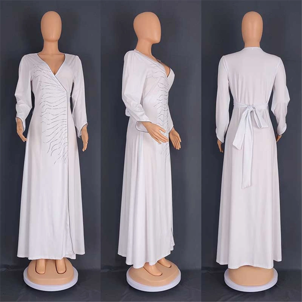 MD Muslim Kaftan Abaya Dress Kimono Women Dubai Party Gown Turkish African Maxi Robe Lady Islamic Clothing Jelaba Femme Musulman
