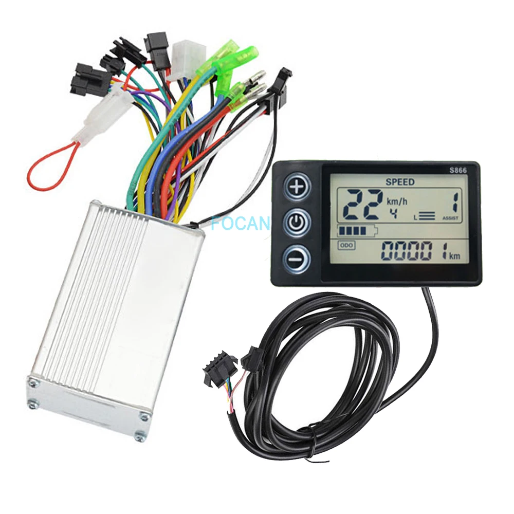 

250W 350W 24V/36V/48V/52V/60V Brushless Controller Electric Bicycle Intelligent Control Of DC Motor LCD display Instrument Set