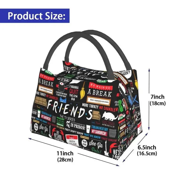 Забавный телешоу на заказ сумка для обеда с коллажем друзей мужские