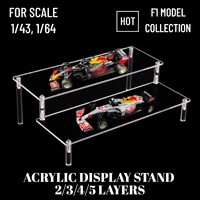 2345 layers transparent acrylic pvc display stand shelf for scale 143 164 car model action figure collectible miniature