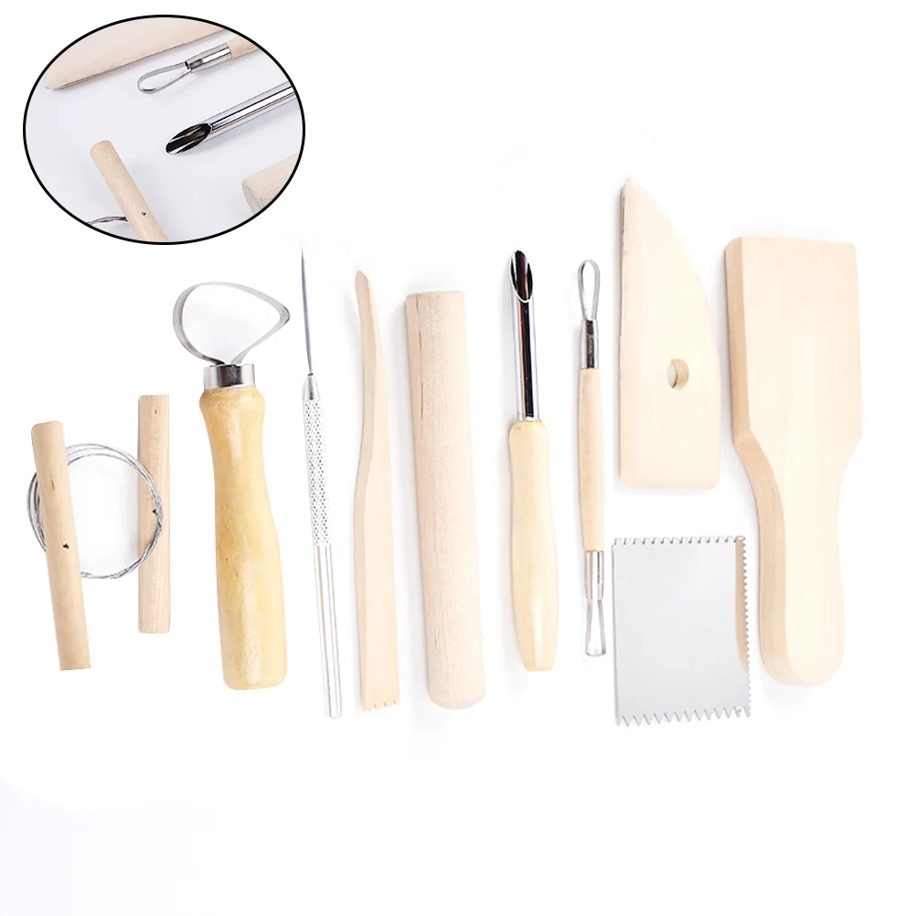 

Clay Tools Tool Modeling Set Steel Stainless Accessory Craft Sculpting Potterypolymer Kit Carving Kids Wood Handle