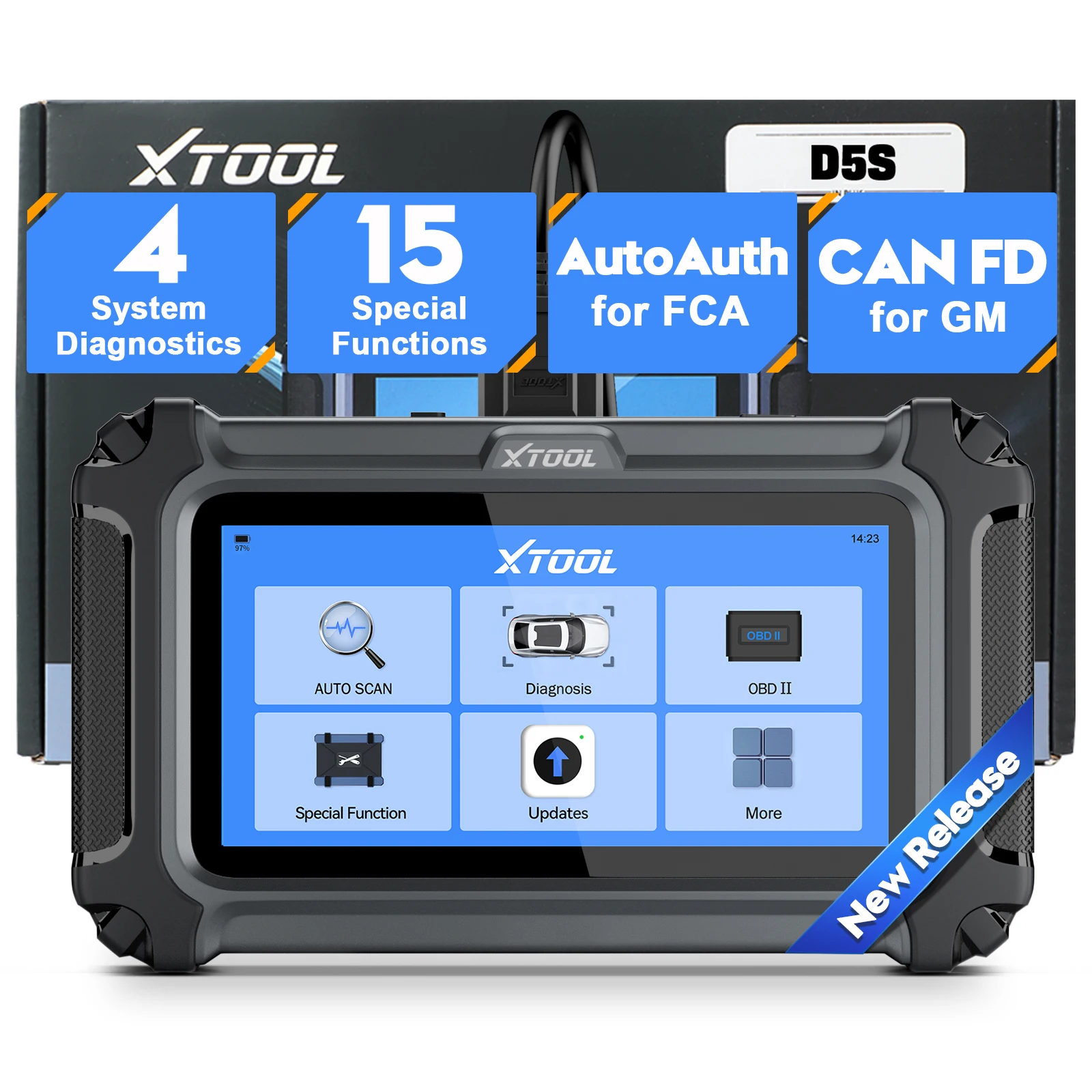 Сканер OBD2 XTOOL D5S инструмент сканирования бесплатного обновления 15 специальных