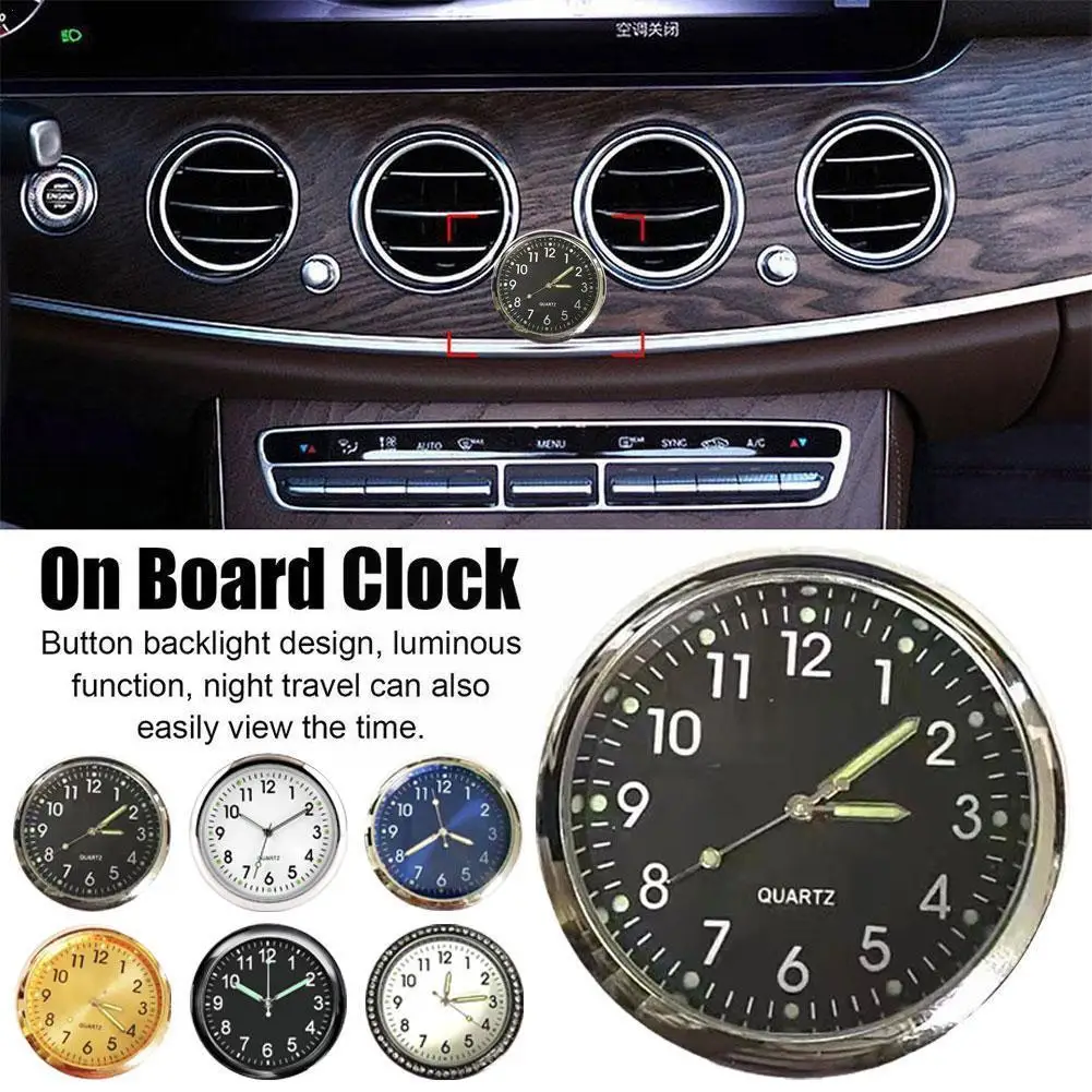 

Светящиеся в автомобиле мини-часы, автомобильные внутренние механики на часах, орнамент, цифровые часы, портативные автомобильные часы Qu L6G8