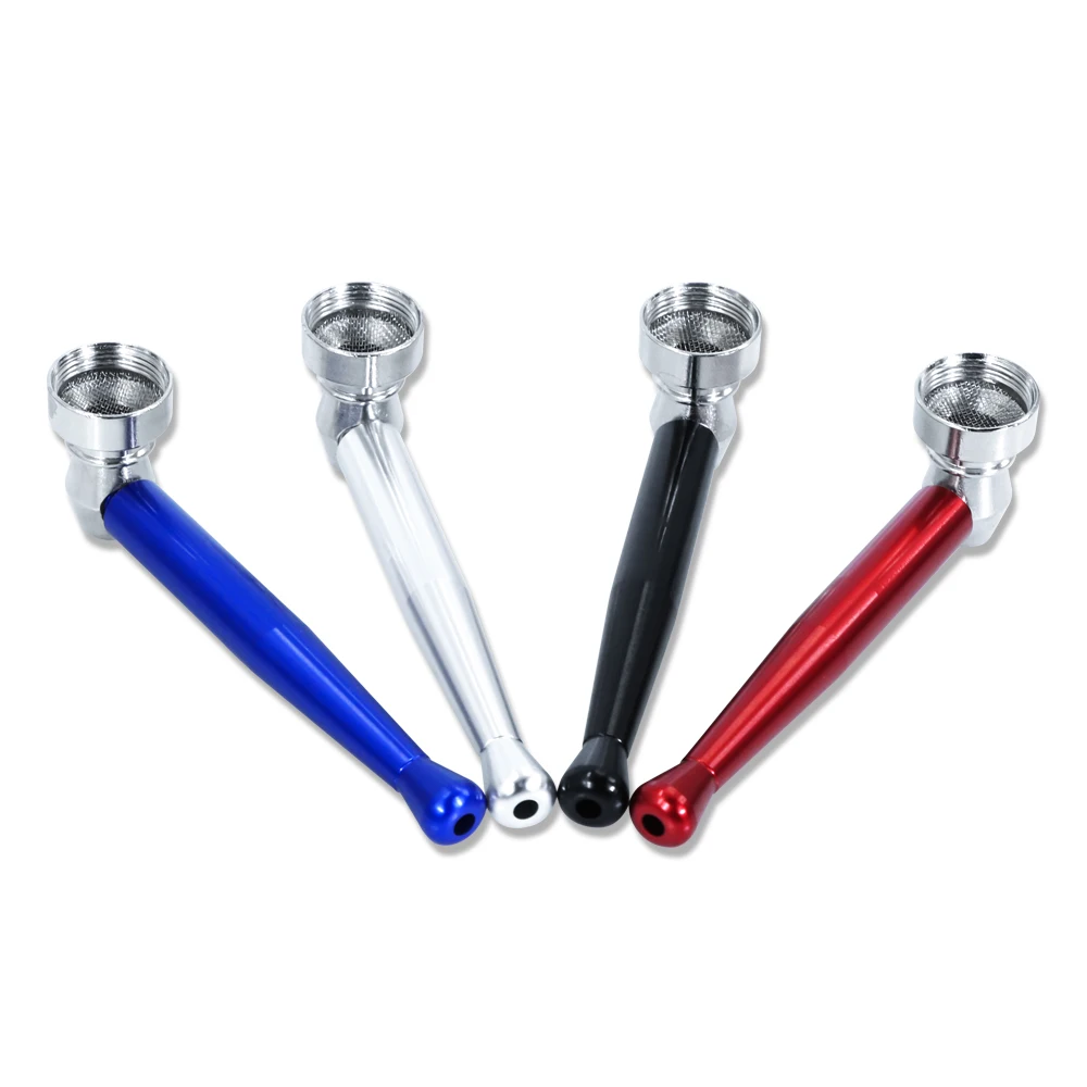 

Portable Metal Pipe Colorful Mini 93 Tobacco Smoking Pipes 17mm Metal Bowl Silver Alloy for Herbal Pipe Smoking Accessories