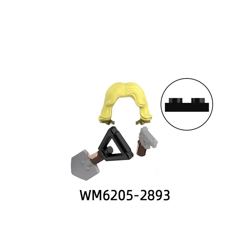 Фигурки Топор Лопата Нож Медведь Пила Оружие Брюки Детали Волос Модель Блоки MOC
