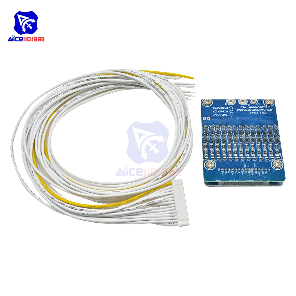 BMS 13S 48 В 20A/35A с балансирующей литий-ионной литиевой батареей защитная плата