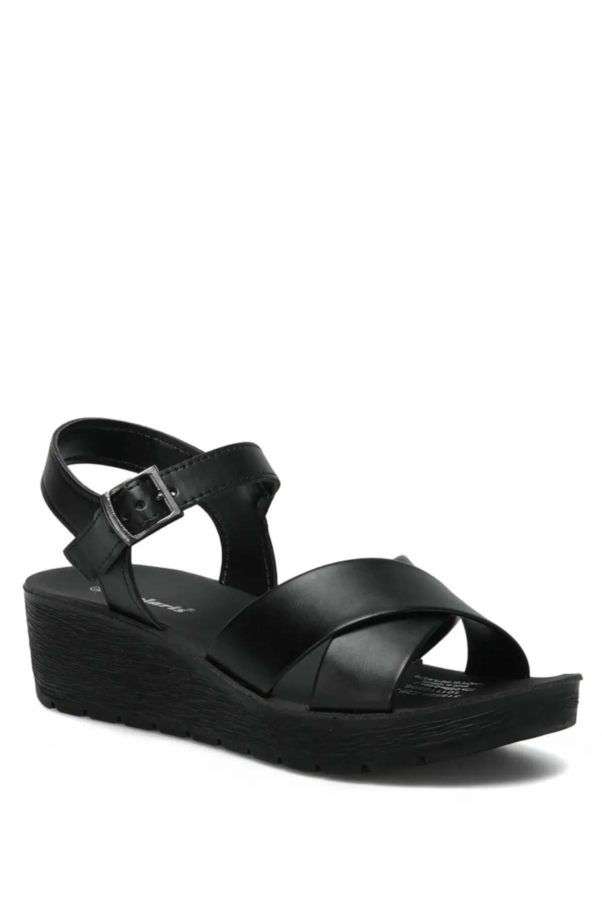 

Women's Fashion Sandals black Wedge Heel Buckle New Breathable Cool Summer Casual Ladies Light Sandals