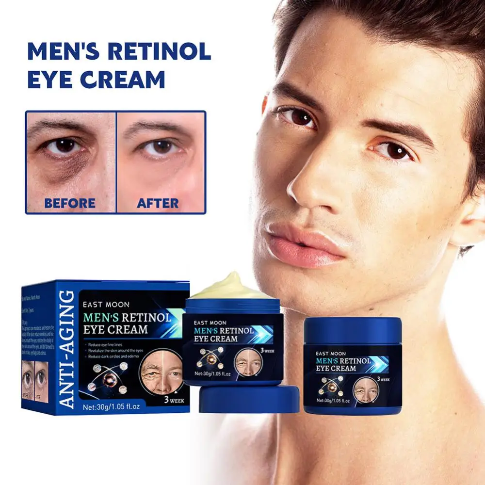 

Men Eye Cream Anti Wrinkle Anti Aging Face Creams Hyaluronic Acid Moisturizing Firming Fine Lines Brightening Facial Skin Care