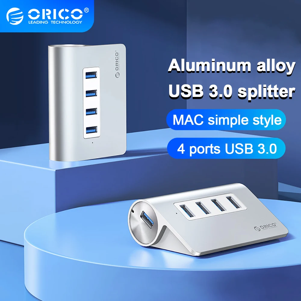 

USB-Концентратор ORICO M3H4, 4 порта, алюминиевый