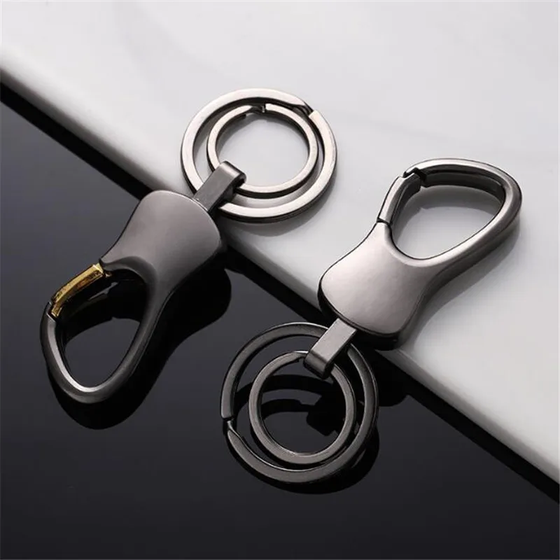 

New Fashion Double Circle Geometry Cute key Chain For Man Women Metal Hanging Multifunction KeyChain Best Gift Key Ring jewelry