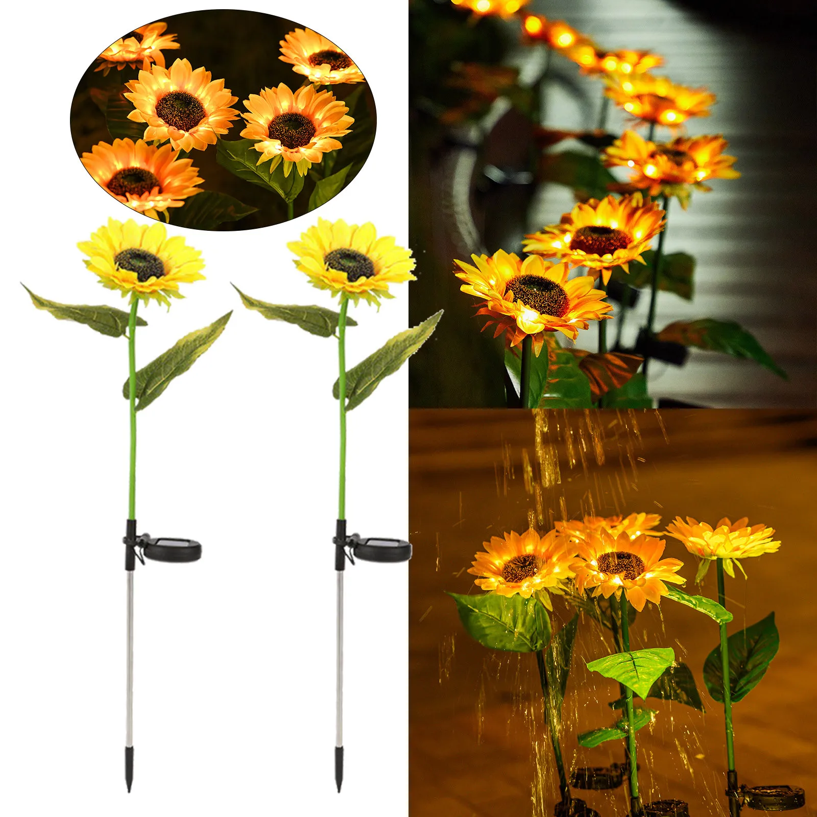2 шт. Солнечные Подсолнухи уличный двор Вилла балкон сад имитация подсолнуха