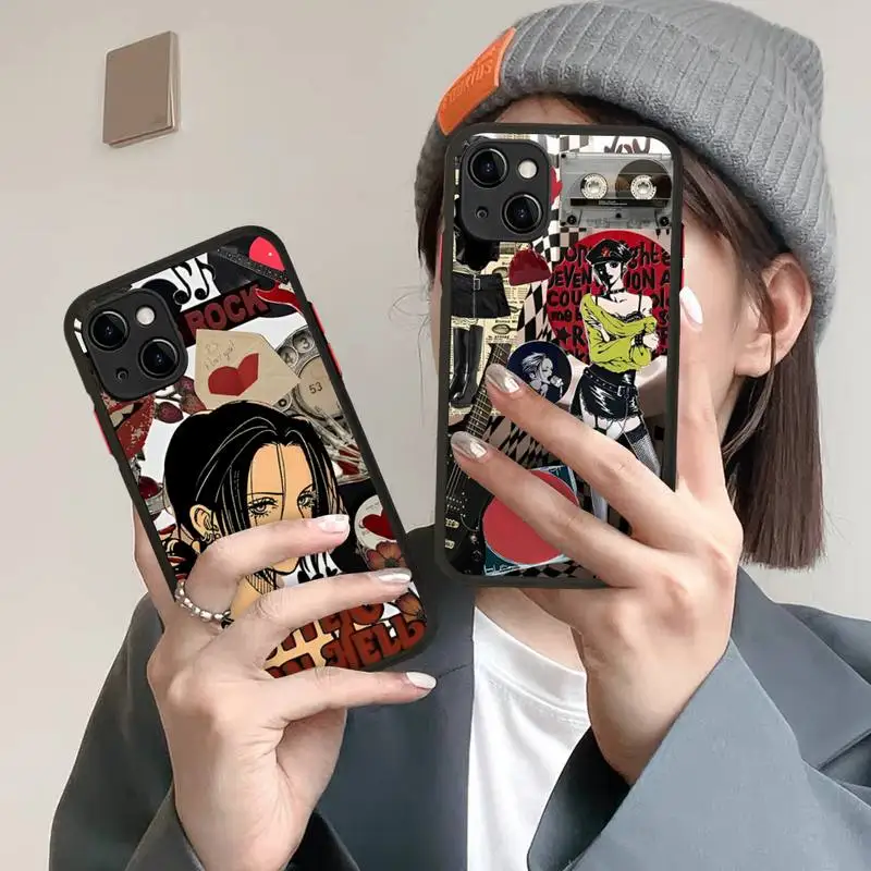 

Cartoon Anime Oosaki Nana Phone Case for iPhone 14 11 12 13 Mini Pro Max 8 7 Plus X XR XS MAX Translucent Matte Cover