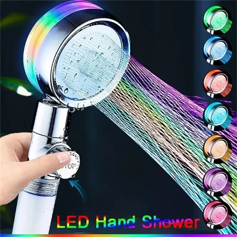 

7 Colors LED Shower Head Shower Automatic Rgb Temperature Control Water Saving Shower Filter High Pressure Shower Head