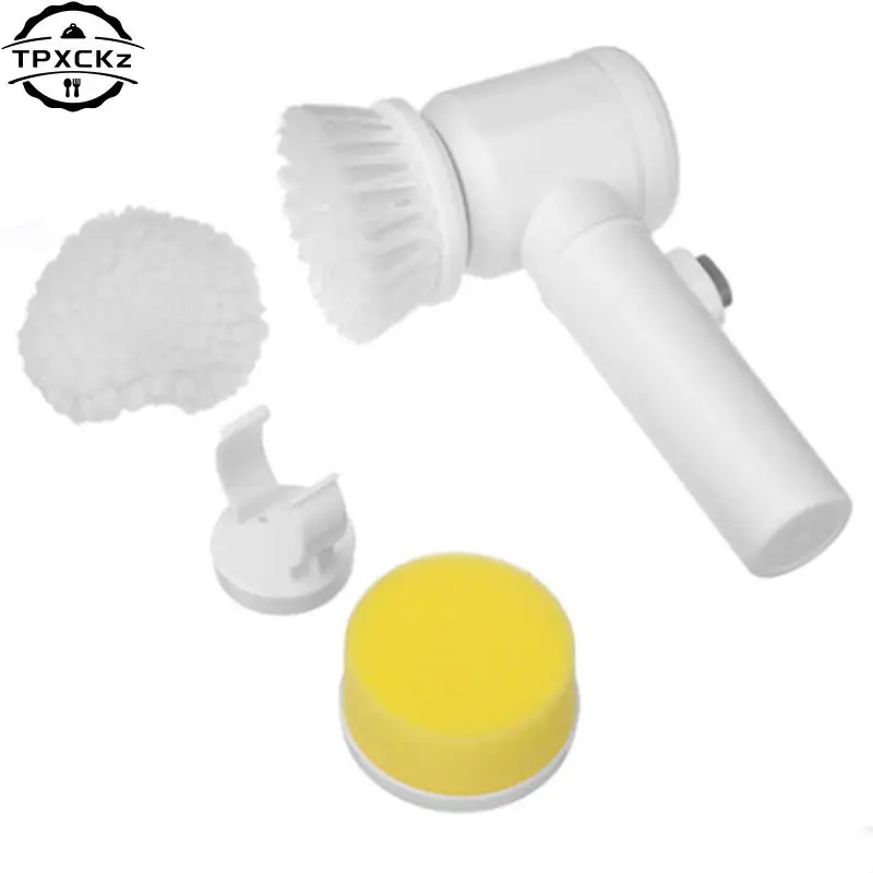 

Electric Cleaning Brush Bathroom Wash Brush Kitchen Cleaning Tool USB 5-in-1 Handheld Bathtub Brush Electric Brush Cleaner Sink