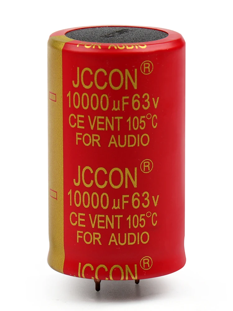 Электролитический аудио конденсатор JCCON 63 в 10000 мкФ размер 30 Х5 0 мм медный штырь