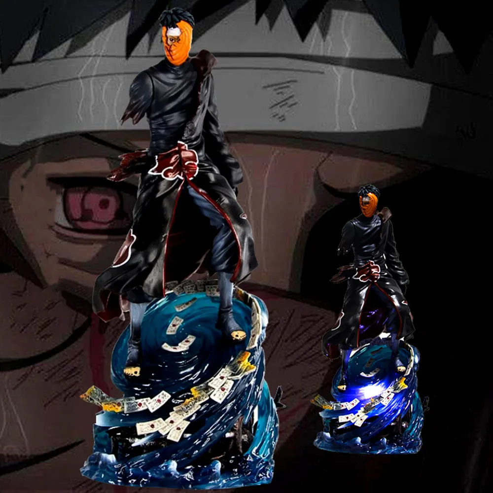 

Naruto Anime GK 1/6 Scale Figure Uchiha Obito Action PVC Akatsuki A FEI Figure Toy For Boys Gift Collect 35CM Luminous Model